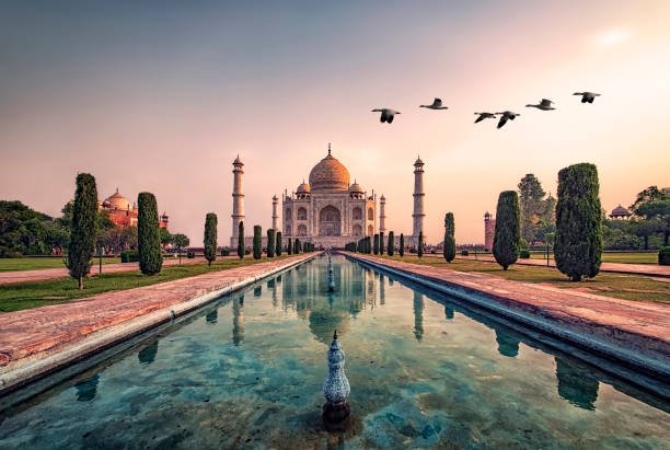 Taj Mahal in sunrise light, Agra, India